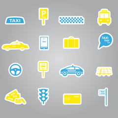 taxi stickers set eps10