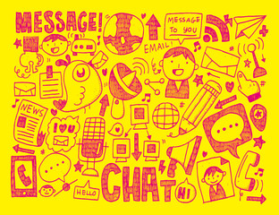 doodle communication background