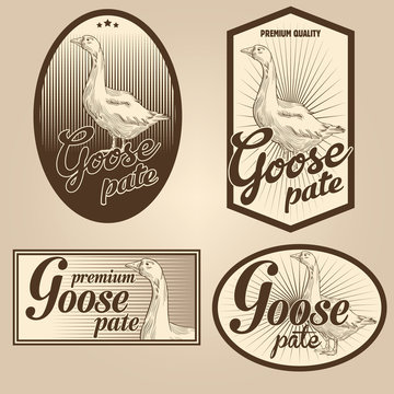 Goose pate vintage labels