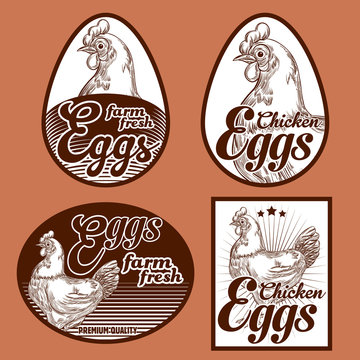 Eggs vintage labels