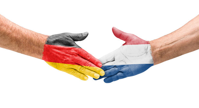 Handshake Deutschland und Niederlande