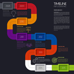 Vector timeline infographic. Modern simple design.