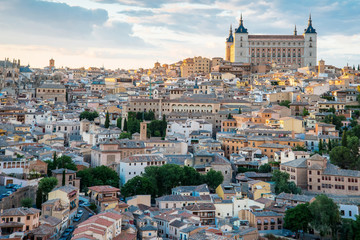 Toledo cityscape. Toledo is capital of province of Toledo (70 km - obrazy, fototapety, plakaty