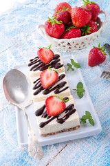 Strawberry Chocolate Cheesecake