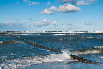Winter an der Küste, Windstärke, Buhnen