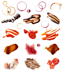 stain fleck coffee wine chocolate ketchup cake food