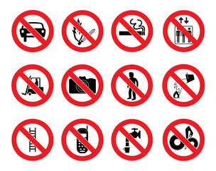 Prohibition signs