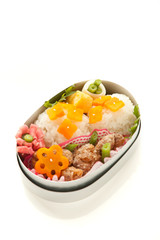 紫陽花モチーフの弁当