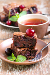 Sour cherry chocolate brownies