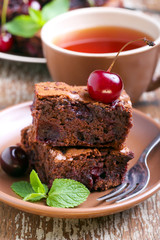 Sour cherry chocolate brownies