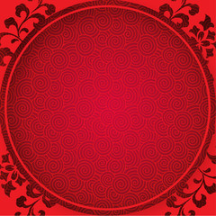Oriental Chinese seamless pattern background with frame