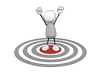 little sketchy man at aim point