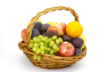 fresh fruits in a basket