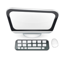 Vector Cartoon Computer Top View