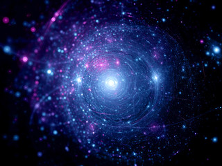 Panele Szklane  Niebieskie różowe systemy gwiazd
