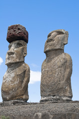 Moais in Ahu Tongariki, Easter island (Chile)