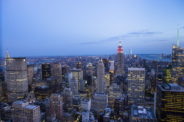 Skyline from Top of the rocks, Manhattan, New-york, USA