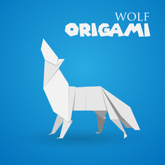 wolf origami