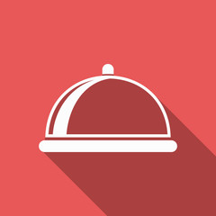 food cover icon with long shadow