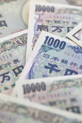 Naklejka premium Japanese yen notes Currency of Japan