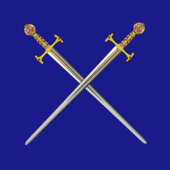 vector crossed swords