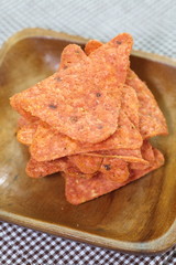 Close - up appetizer mexican spicy nachos chips