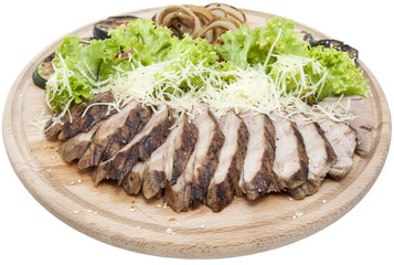 meat roasted on a grill