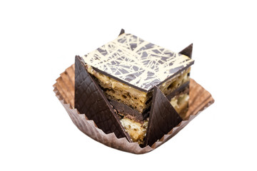 cream cake on a whbackgroundite