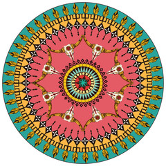 Tribal round ornamental background