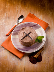 cheese cake with cinnamon vanilla and cocoa