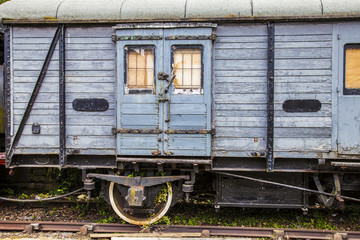 Fototapeta na wymiar abandoned railway carriage