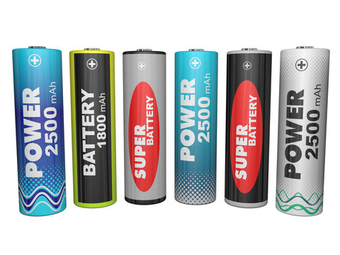 Six AA batteries