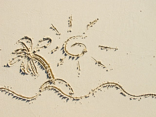 drawing on the sand