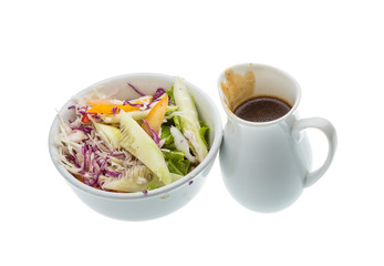 Vegetable salad with sauce