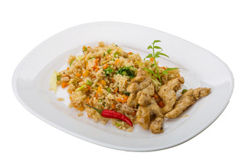 Fried rice with chicken