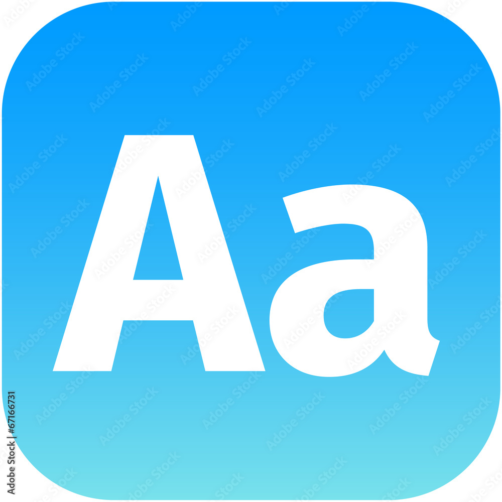 Fototapete enlarge font internet button icon app apps aa