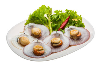 Grilled scallops