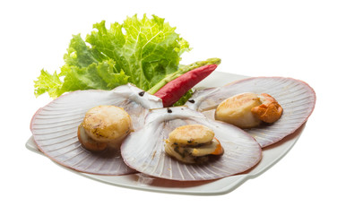 Grilled scallops