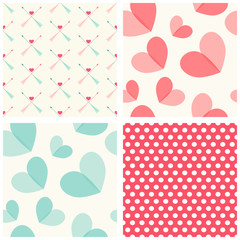 Seamless heart patterns