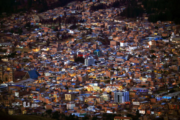 Huaraz City in Cordiliera Blanca, Peru, South America