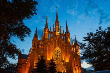 The Cathedral is the largest Catholic Church in Russia
