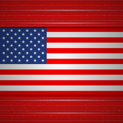 Background of American flag. Vector illustration.