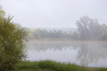 Fototapeta na wymiar river mist
