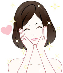 美容　笑顔　キラキラ