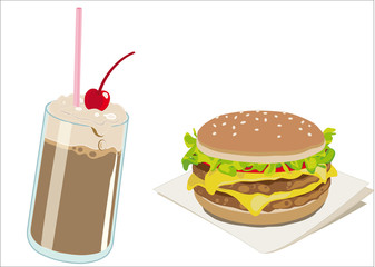 hamburger e frappè