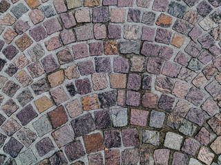 Cobblestone urban paving