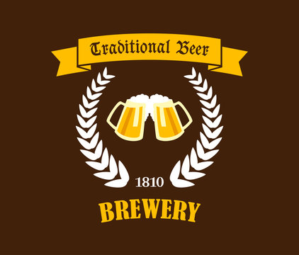 Traditional Beer emblem or label
