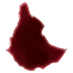 A pool of blood (or wine) that formed the shape of Ethiopia. (se