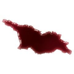 A pool of blood (or wine) that formed the shape of Georgia. (ser