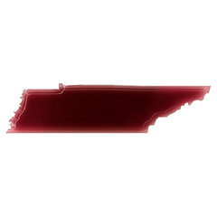 A pool of blood (or wine) that formed the shape of Tennessee. (s